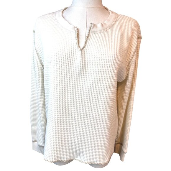 2/$30 Madewell Small Womens Waffle Knit Pullover Sweater - Picture 1 of 15